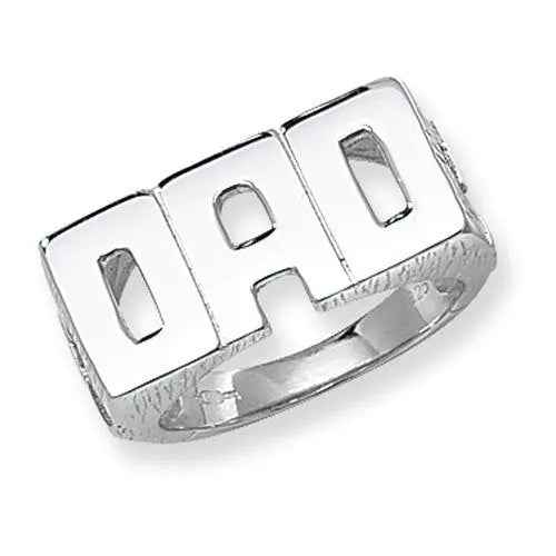 Sterling Silver Mens Dad Ring Q-Z1 Sizes