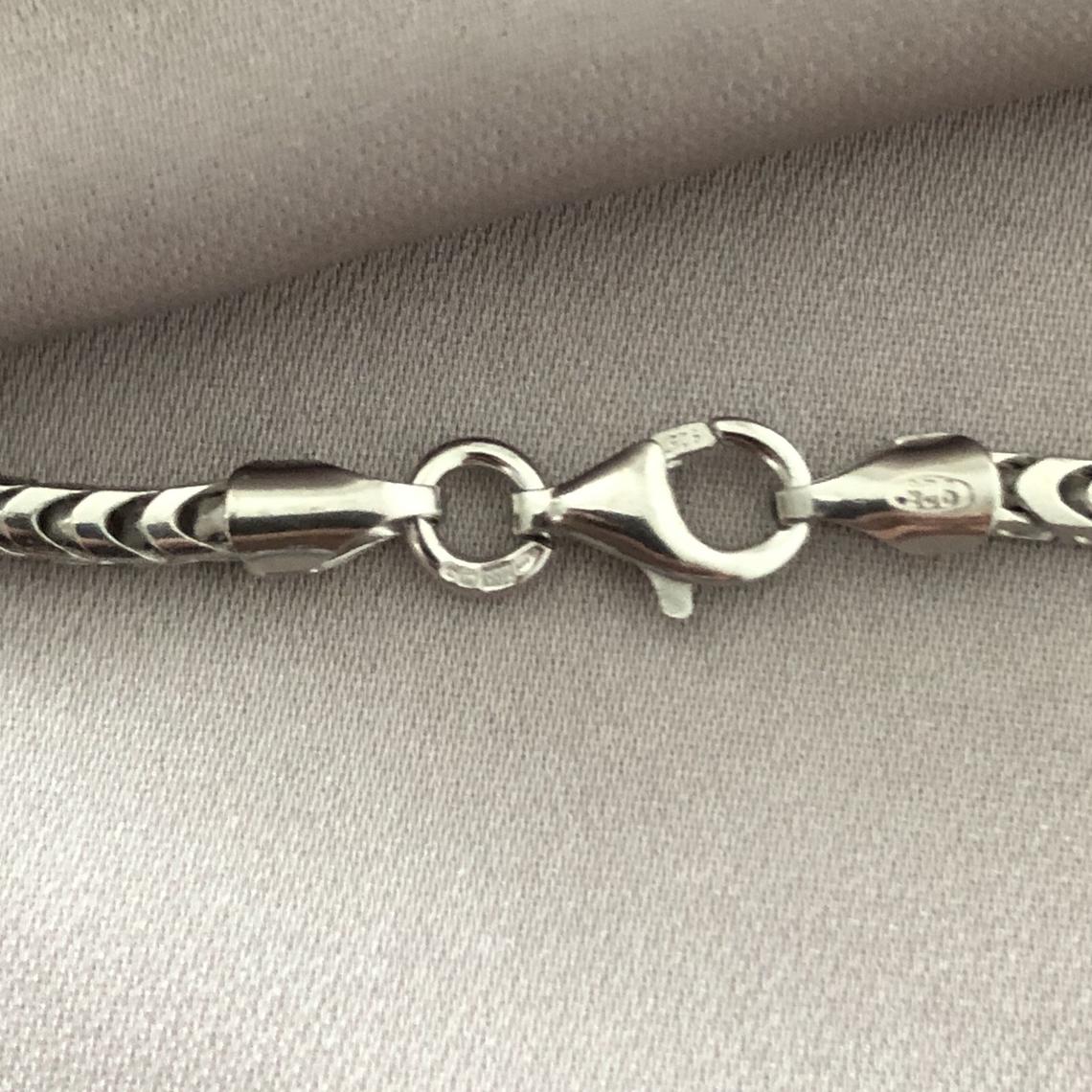 Silver Franco Chain - Men’s chain sterling silver 925 Hallmark - Gift Boxed Silver Chain 16"-30" 3MM