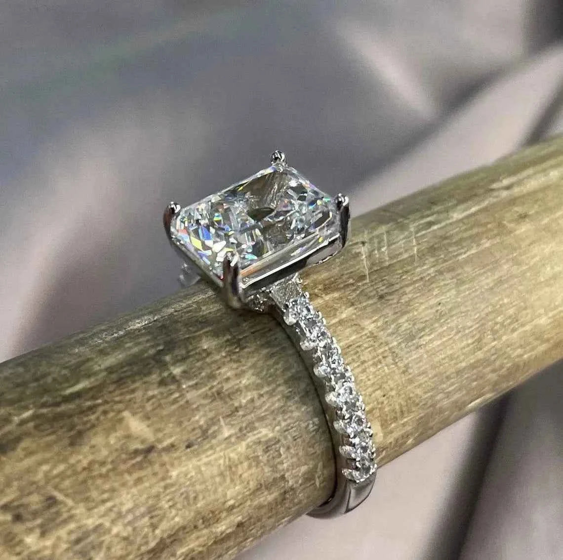 3 Ct Created Diamond Ring 925 Sterling Silver Wedding Ring Promise ring