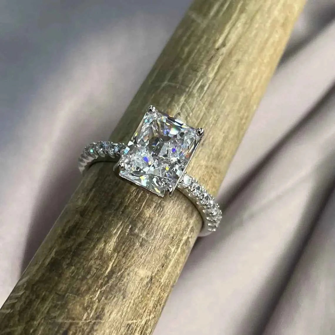 3 Ct Created Diamond Ring 925 Sterling Silver Wedding Ring Promise ring