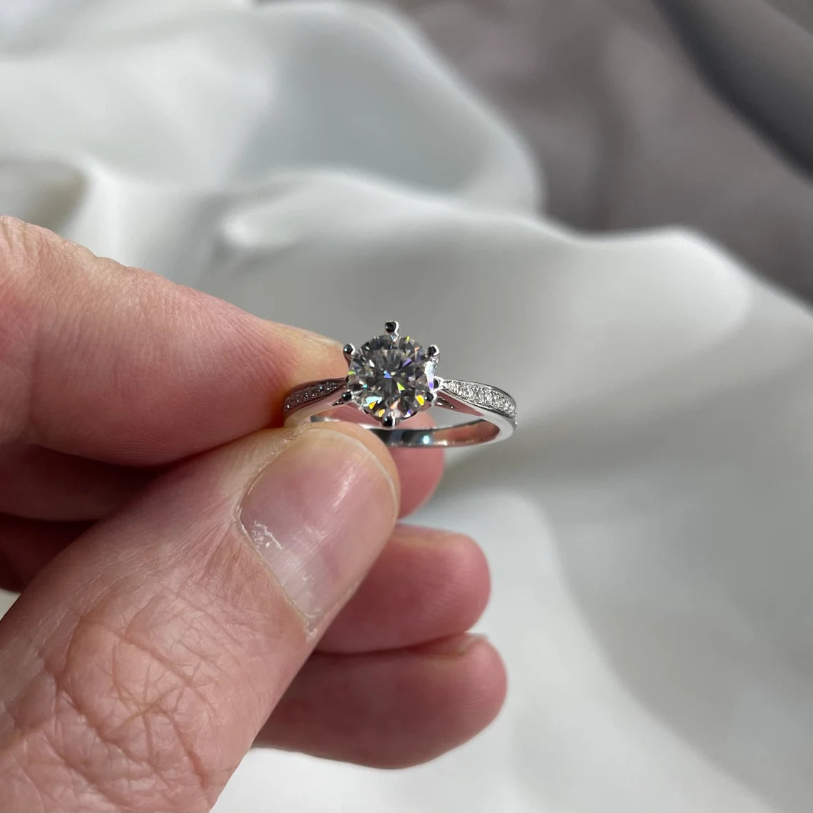Moissanite Diamond Ring