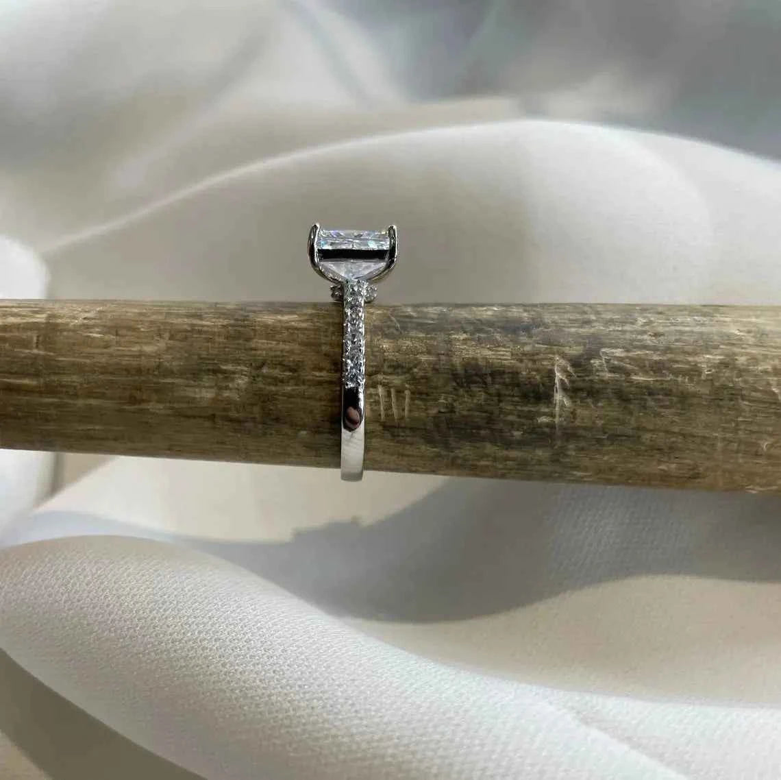 3 Ct Created Diamond Ring 925 Sterling Silver Wedding Ring Promise ring