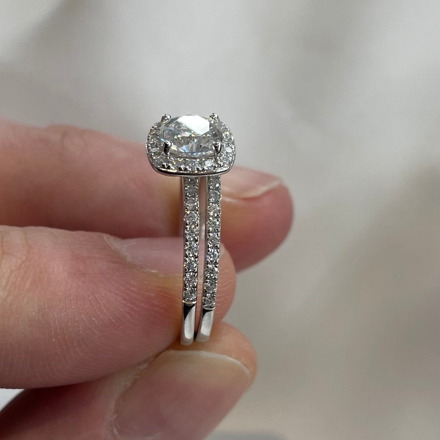 Moissanite Diamond Ring Set