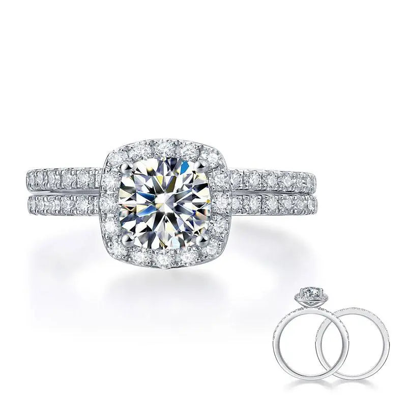 Moissanite Diamond Ring Set
