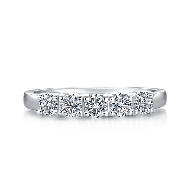 Moissanite Diamond Wedding Band
