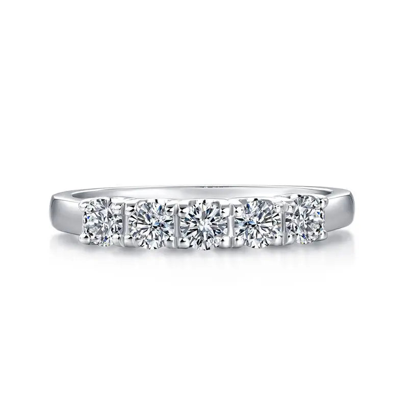 Moissanite Diamond Wedding Band