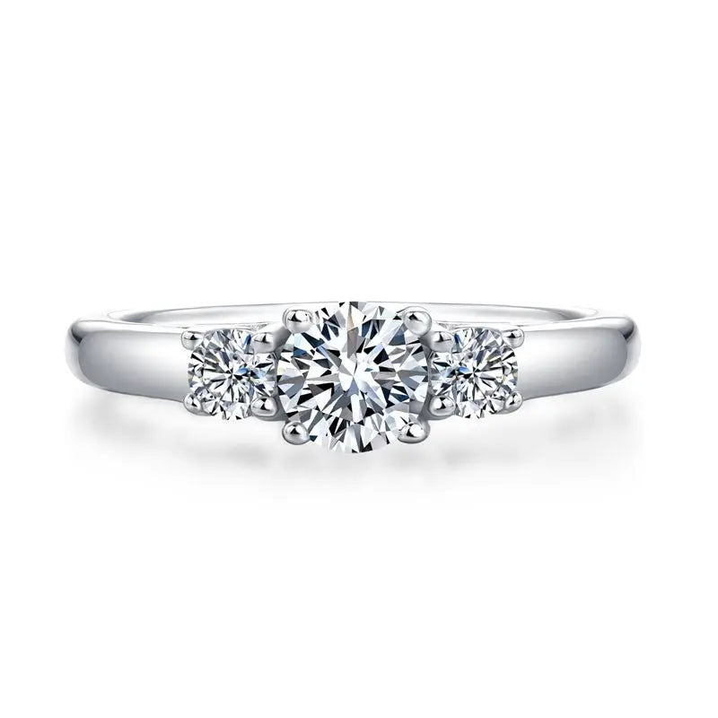 Moissanite wedding band