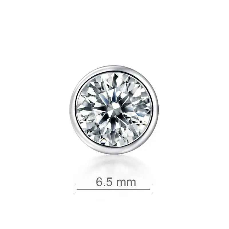 1 Carat Moissanite Diamond Earring (1 Piece) Unisex 925 Sterling Silver