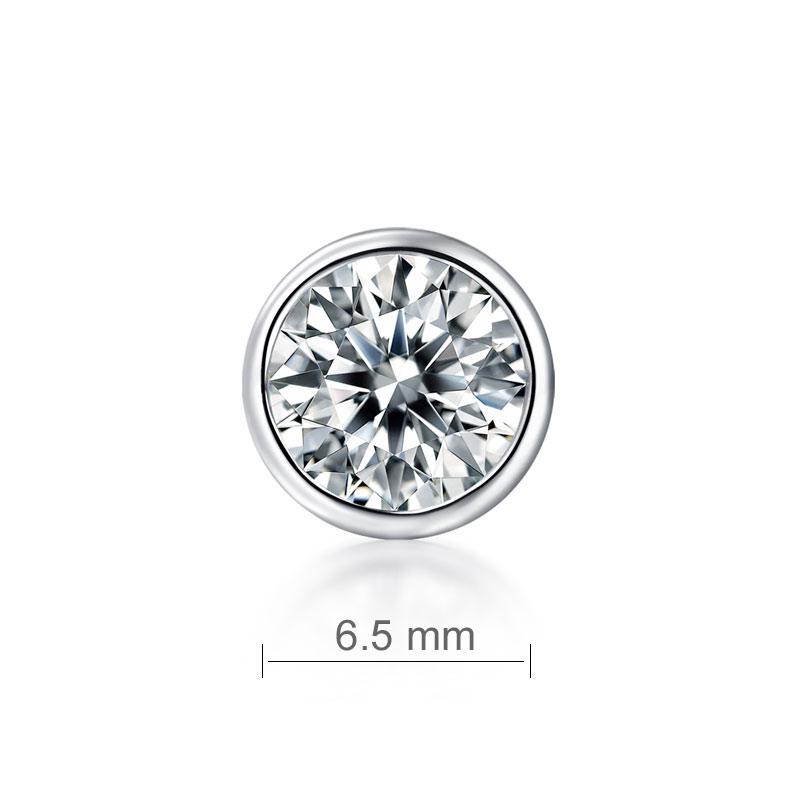 1 Carat Moissanite Diamond Earring (1 Piece) Unisex 925 Sterling Silver