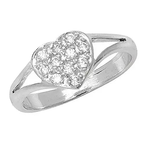 Babies Heart CZ Ring