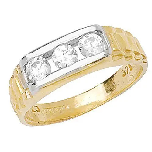 3 Stone CZ Ring