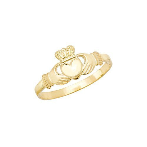 Genuine 9ct Yellow Gold Babies Claddagh Ring