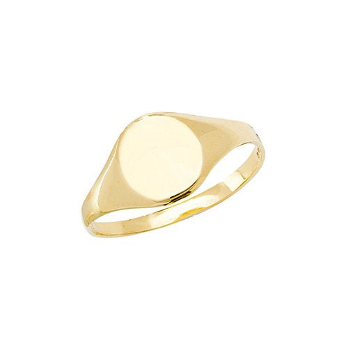 Genuine 9ct Yellow Gold Maidens Plain Oval Signet Ring