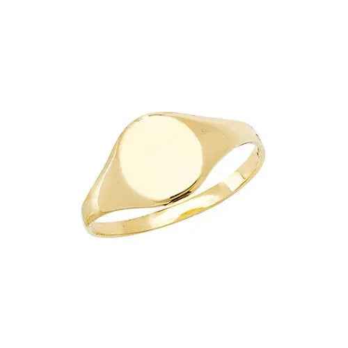 Genuine 9ct Yellow Gold Maidens Plain Oval Signet Ring