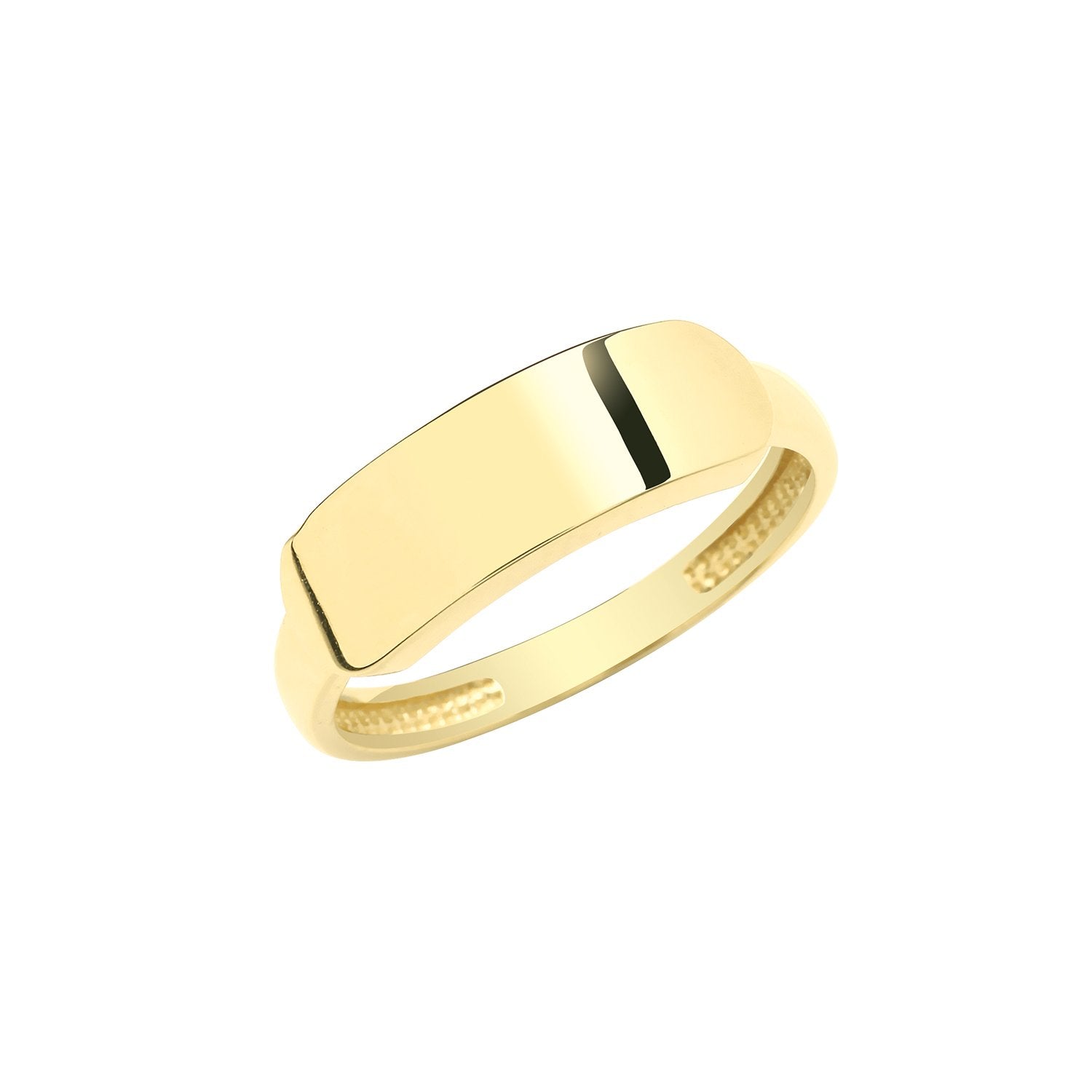 Genuine 9ct Yellow Gold ID Signet Ring H-Q Sizes