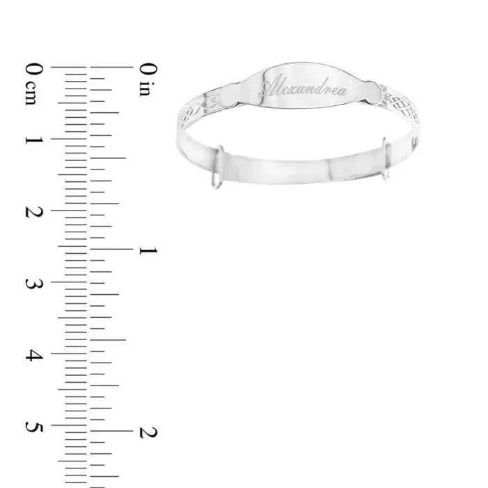 Sterling Silver Celtic ID Plate Bangle