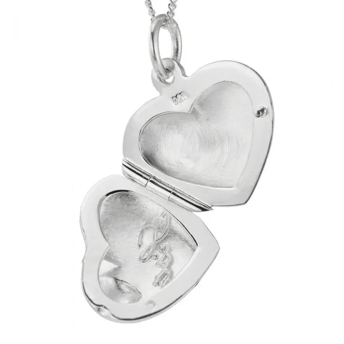 Silver Personalized Someone Special Heart Locket on 18"Curb Chain limanilondon