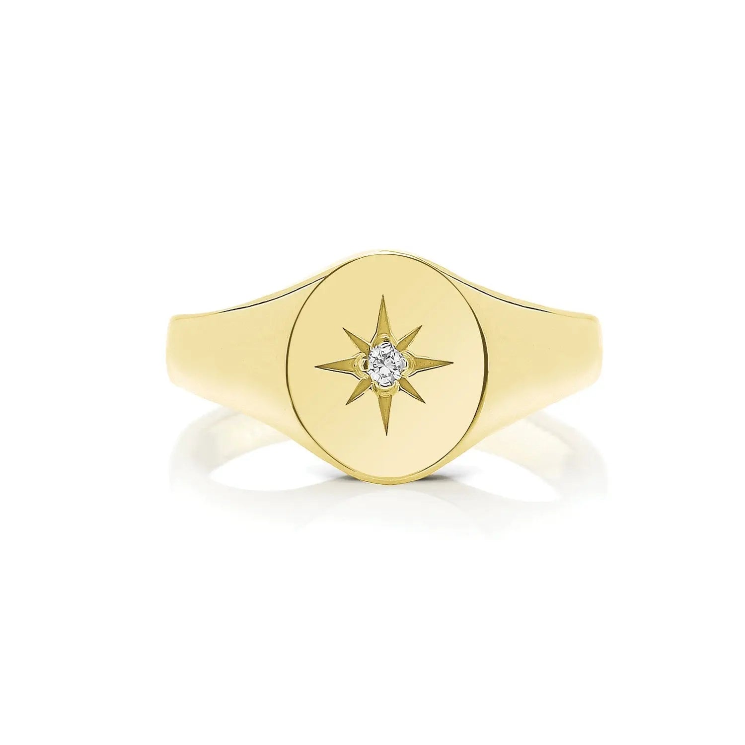 OVAL DIA SIGNET RING