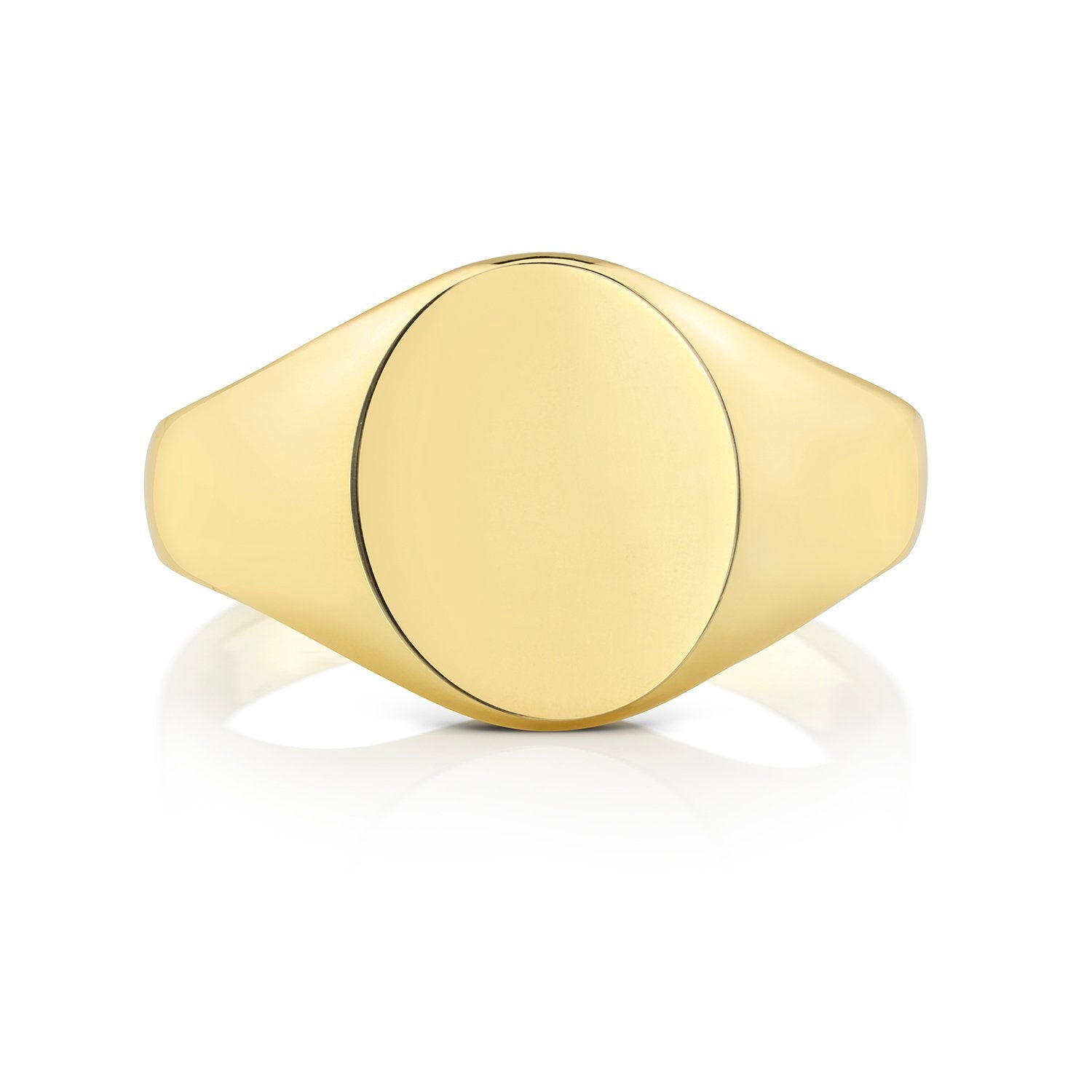 Genuine 9ct Yellow Gold 12x10mm Heavy Weight Oval Signet Ring