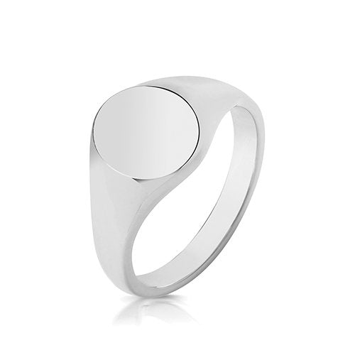 925 Sterling Silver 10x8mm Heavy Weight Oval Signet Ring