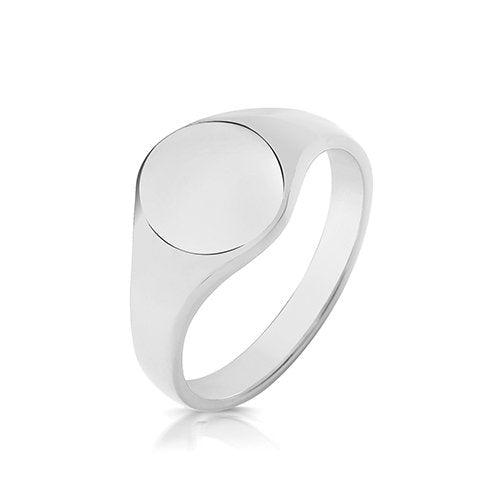 925 Sterling Silver 10x8mm Medium Weight Oval Signet Ring