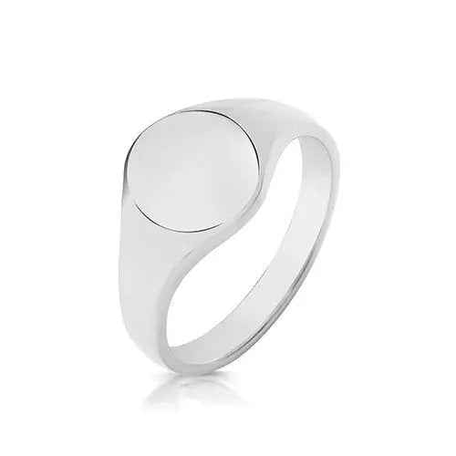925 Sterling Silver 10x8mm Medium Weight Oval Signet Ring
