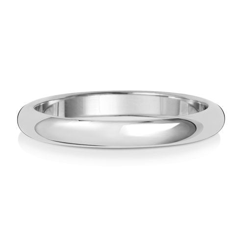 Platinum D Shape Wedding Ring Band 2mm-6mm Width Platinum Wedding Ring