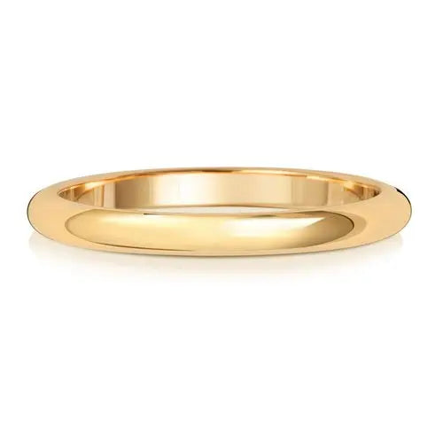 Genuine 18 CT Yellow Gold D Shape Wedding Ring Band - Mediumweight 2mm-8mm Width limanilondon