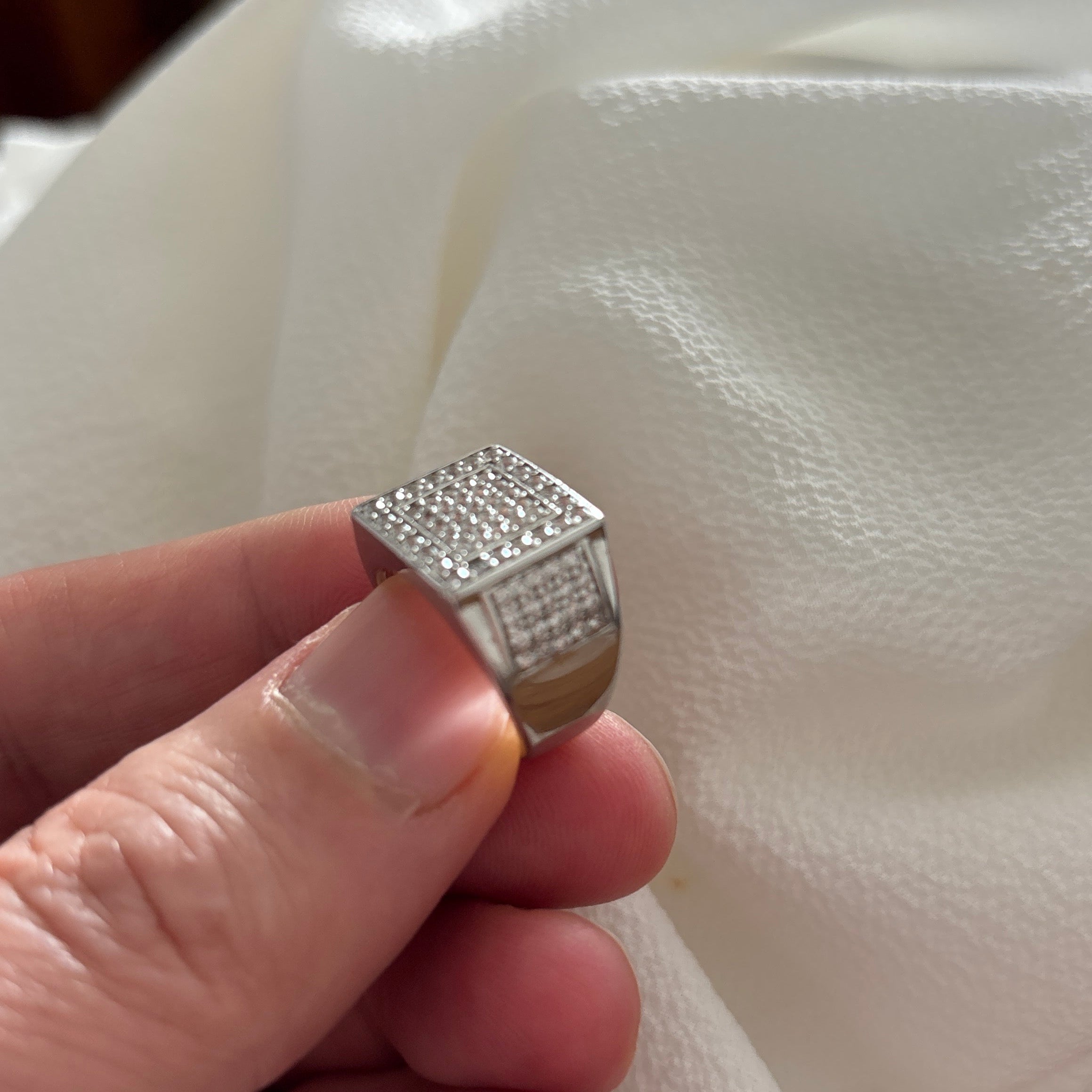 Men's Sterling Silver CZ Ring | Gift Boxed | 8.9g