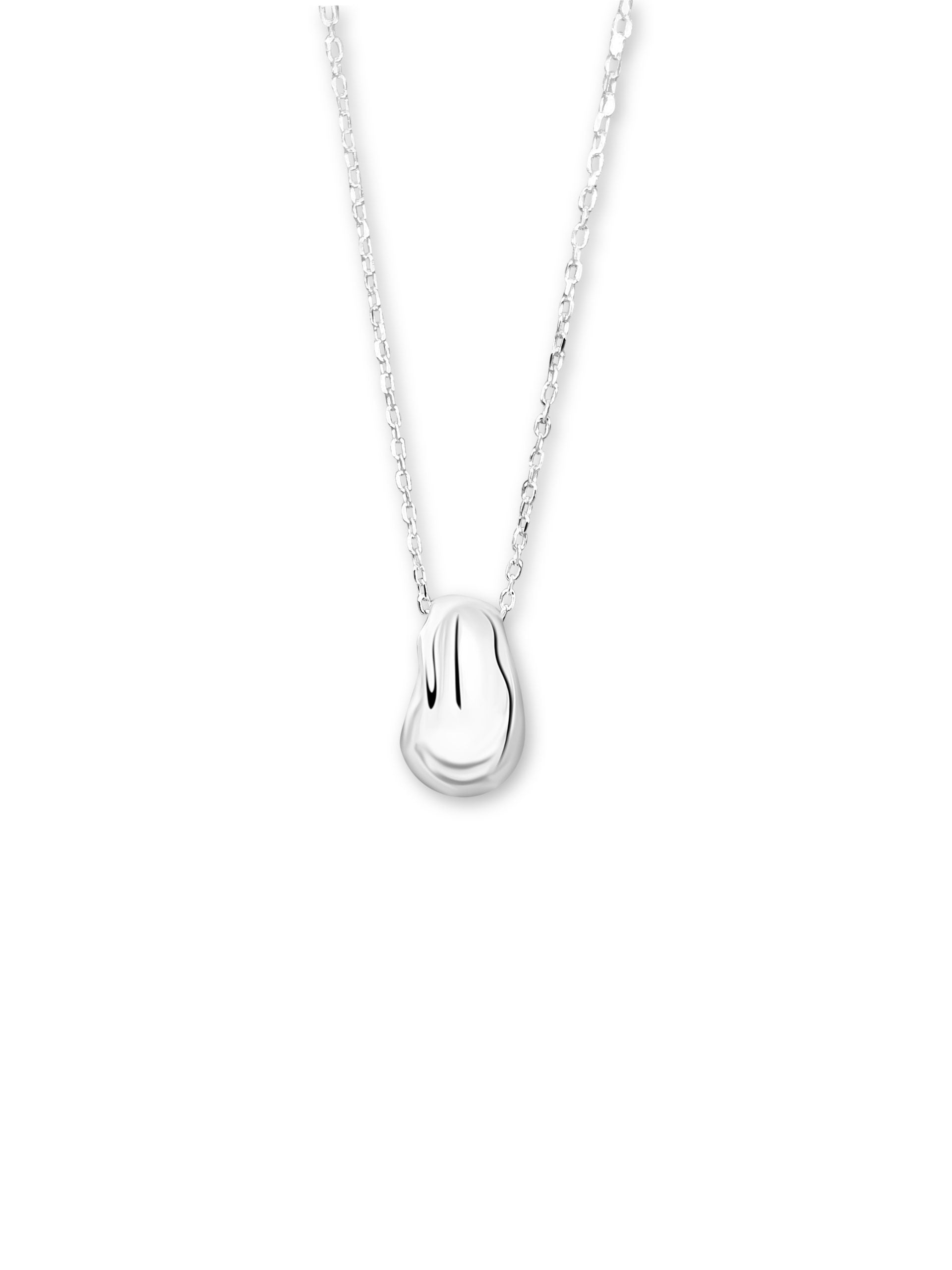 Sterling Silver Baroque Pendant Necklace Minimalist Gift Boxed Jewellery