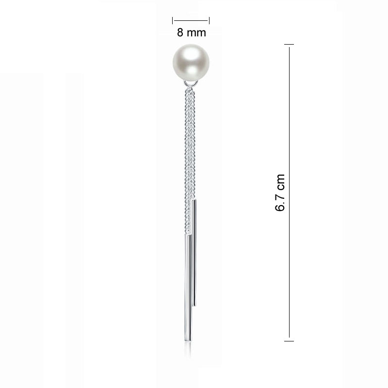 Bridal Wedding 925 Sterling Silver Simulated Pearl Earrings