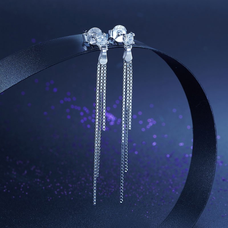 Drop Dangle Solid 925 Sterling Silver Earrings Fashion Wedding Bridesmaid Birthday Gift