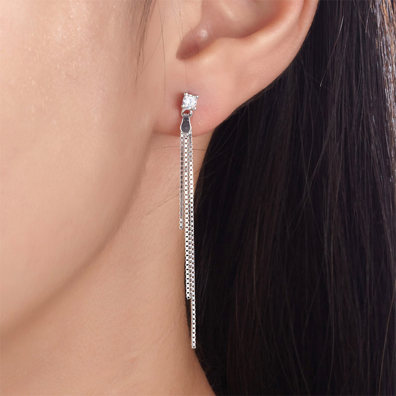 Drop Dangle Solid 925 Sterling Silver Earrings Fashion Wedding Bridesmaid Birthday Gift