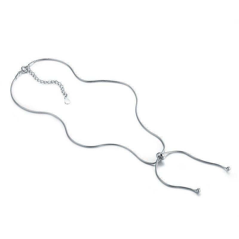 Adjustable Solid 925 Sterling Silver Necklace Stylish Jewellery Birthday Gift