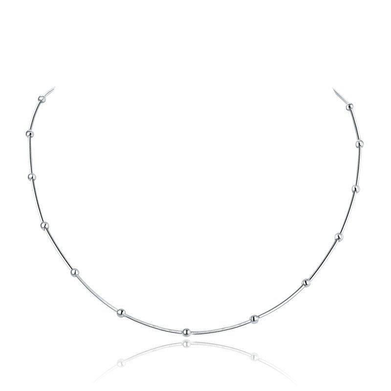 Solid 925 Sterling Silver Chain Necklace Stylish Jewellery