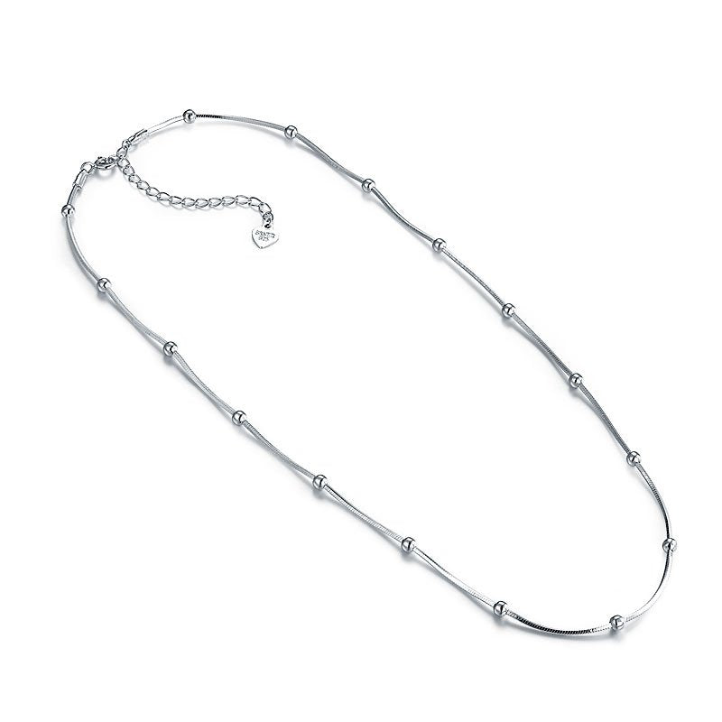 Solid 925 Sterling Silver Chain Necklace Stylish Jewellery