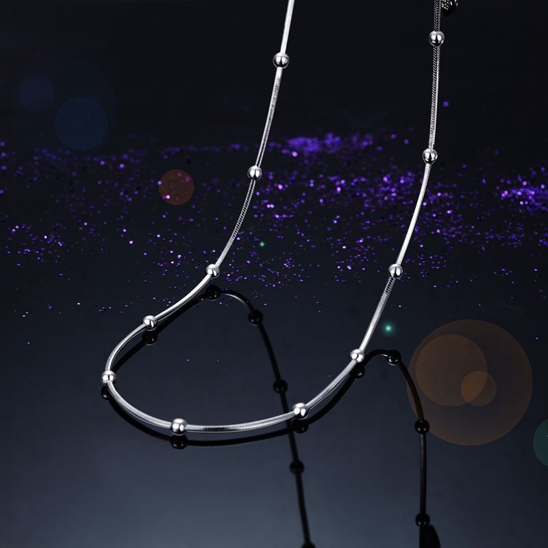 Solid 925 Sterling Silver Chain Necklace Stylish Jewellery