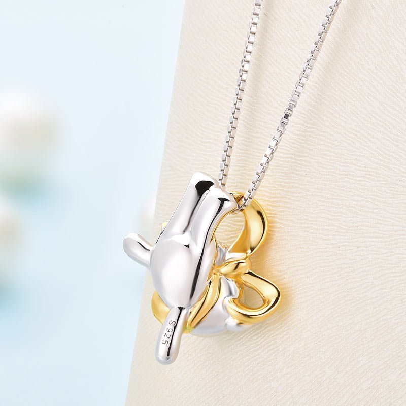 Lovely Bear Pendant Necklace 925 Sterling Silver Birthday Good Handcraft Gift