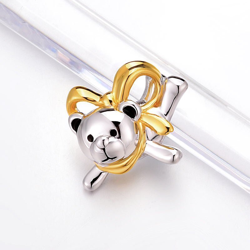 Lovely Bear Pendant Necklace 925 Sterling Silver Birthday Good Handcraft Gift
