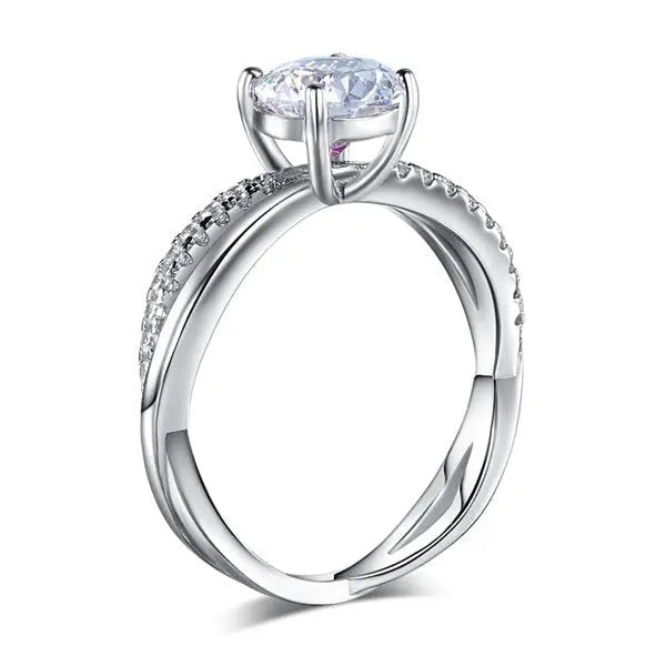 925 Sterling Silver Wedding Promise Anniversary Ring 1.25 Ct Created Diamond limanilondon