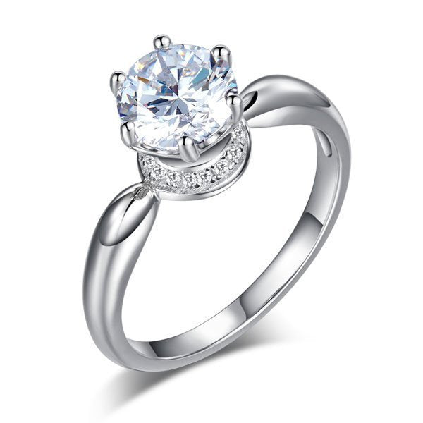6 Claws Crown 925 Sterling Silver Wedding Promise Anniversary Ring 1.25 Ct Created Diamond Jewellery