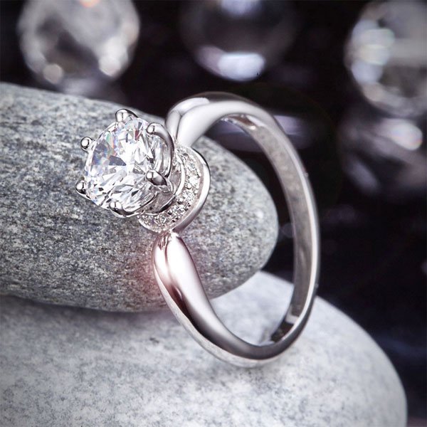 6 Claws Crown 925 Sterling Silver Wedding Promise Anniversary Ring 1.25 Ct Created Diamond Jewellery
