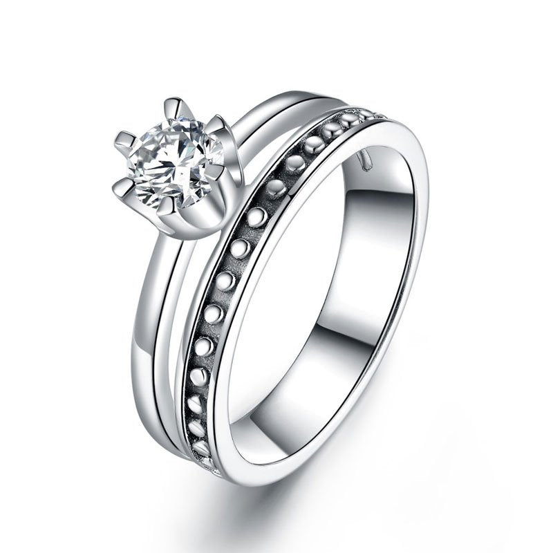 Solid 925 Sterling Silver Ring Fashion Party Jewellery