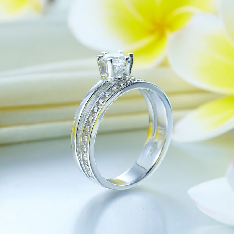 Solid 925 Sterling Silver Ring Fashion Party Jewellery