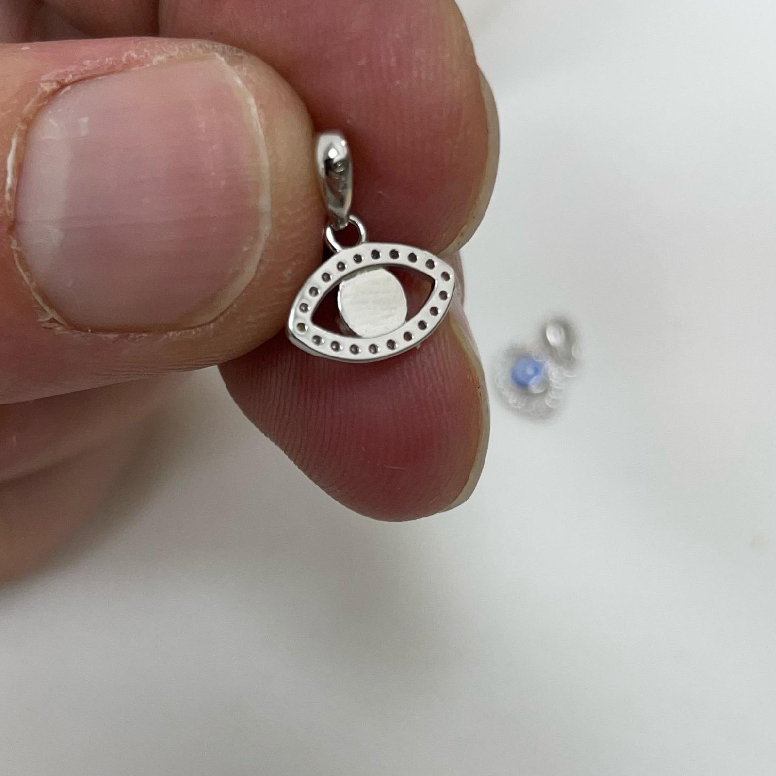 925 Sterling Silver Blue Evil Eye Pendant Necklace 16" & 18" Chain - Gift Boxed