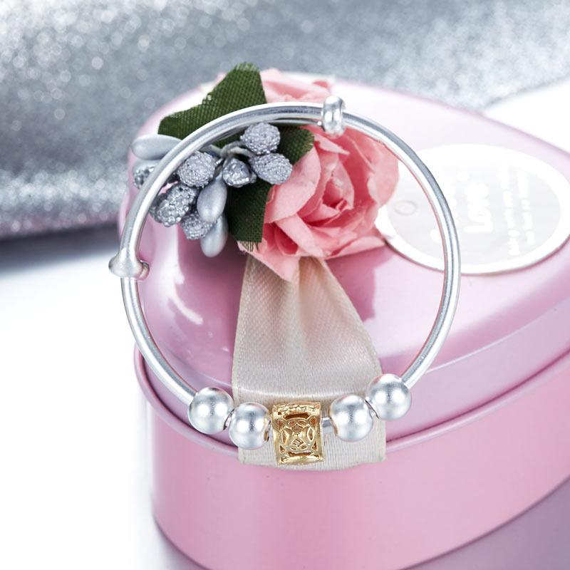 Newborn Baby 999 Pure Silver Matte Baby Bangle