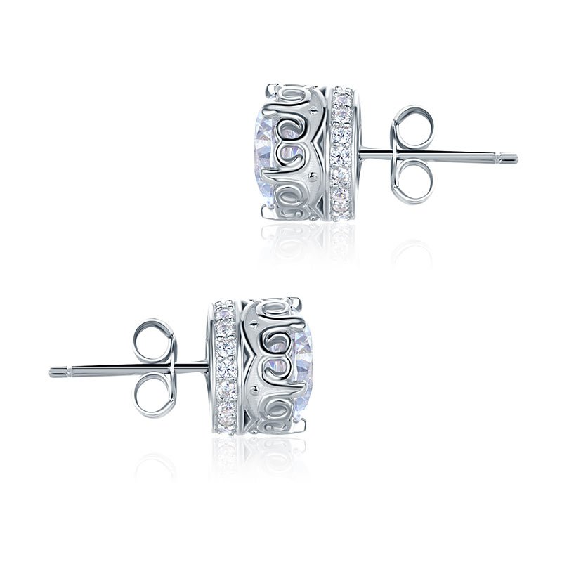 1.5 Carat Vintage Style Stud 925 Sterling Silver Earrings Jewellery