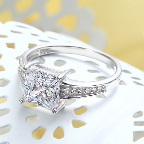 1.5 Ct Princes Cut Solid Wedding Promise Engagement Ring