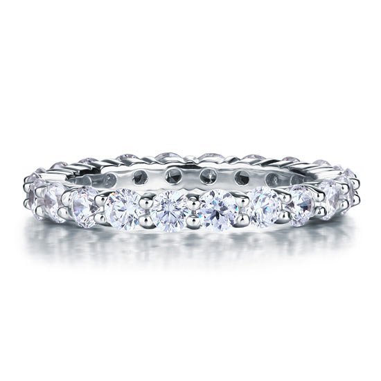 Eternity Wedding Band Stacking Ring Jewellery Round Cut