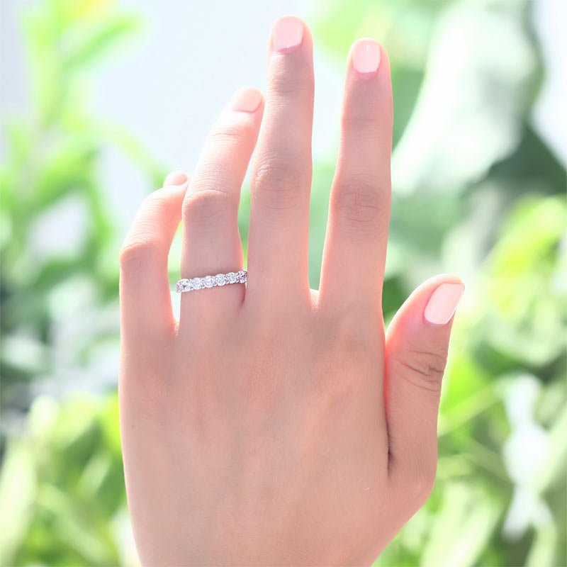 Eternity Wedding Band Stacking Ring Jewellery Round Cut